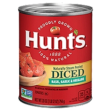 Hunt's Diced Tomatoes with Basil, Garlic & Oregano, 28 oz, 28 Ounce
