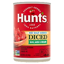 Hunt's Tomatoes - Diced Basil Garlic & Oregano, 14 Ounce
