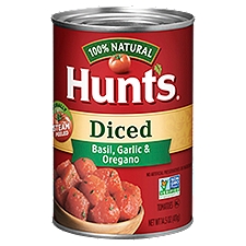 Hunt's Diced with Basil Garlic & Oregano, Tomatoes, 14.5 Ounce