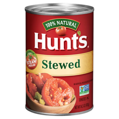 Hunts Naturally Steam Peeled Stewed Tomatoes, 14.5 oz