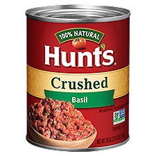 Hunts Crushed with Basil, Tomatoes, 28 Ounce