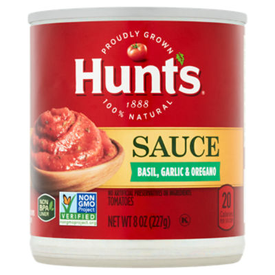 Hunt's Basil, Garlic & Oregano Tomato Sauce, 8 oz