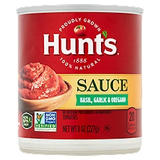 Hunt's Basil, Garlic & Oregano Tomato Sauce, 8 oz, 8 Ounce