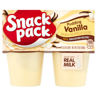 Snack Pack Vanilla Pudding, 3.25 oz, 4 count