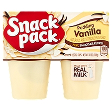 Snack Pack Vanilla Pudding, 3.25 oz, 4 count, 13 Ounce