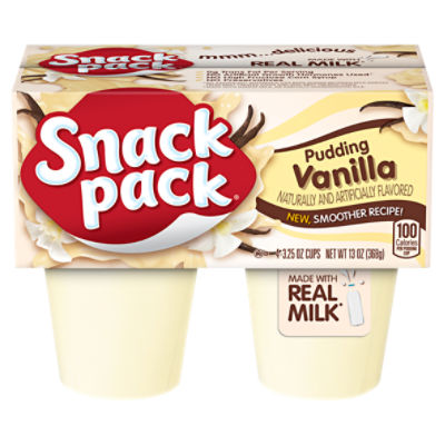 Snack Pack Vanilla Pudding, 3.25 oz, 4 count