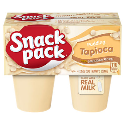 Snack Pack Tapioca Pudding, 3.25 oz, 4 count