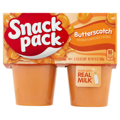 Snack Pack Butterscotch Pudding, 3.25 oz, 4 count, 13 Ounce