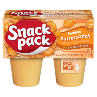 Snack Pack Butterscotch Pudding, 3.25 oz, 4 count