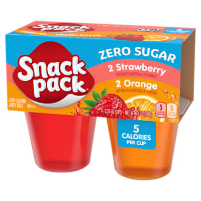Snack Pack Zero Sugar Low Calorie Juicy Gels, 3.25 oz, 4 count