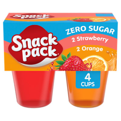 Snack Pack Zero Sugar Low Calorie Juicy Gels, 3.25 oz, 4 count