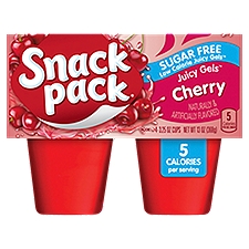 Snack Pack Sugar Free Cherry Juicy Gels, 3.25 oz, 4 count, 13 Ounce