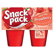 Snack Pack Strawberry, Juicy Gels, 13 Ounce