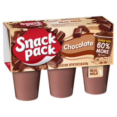 Snack Pack® Super Size Chocolate Pudding Cups, 6 ct / 5.5 oz