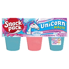 Snack Pack Unicorn Magic Pudding, 3.25 oz, 6 count, 19.5 Ounce