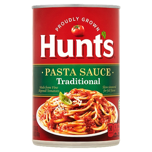Hunt's Traditional Pasta Sauce, 24 oz
Cook Confidently
Our pasta sauces are carefully slow simmered into a rich and flavorful sauce that will inspire you to make meals you're proud of.
Because taste matters.