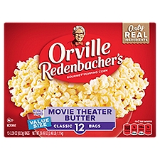 Orville Redenbacher's Classic Movie Theater Butter Microwave Popcorn Value Size, 3.29 oz, 12 count, 39.49 Ounce