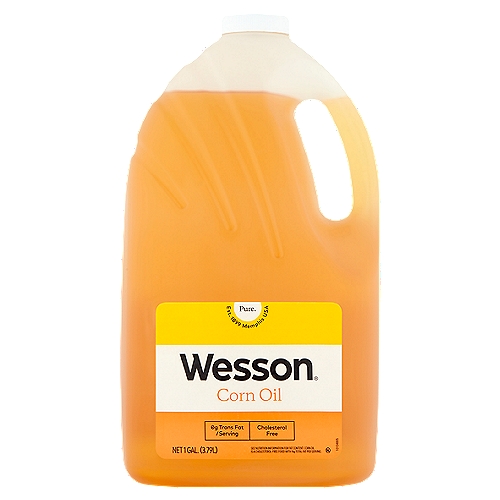 Wesson Pure Corn Oil, 1 gal
The ideal oil for crisp, tender fried foods
Pure Wesson Corn Oil is the best oil to ensure a crispy coating on your fried foods while retaining moistness on the inside. Wesson Corn Oil brings out a rich flavor in fried foods and in flavorful ethnic dishes.