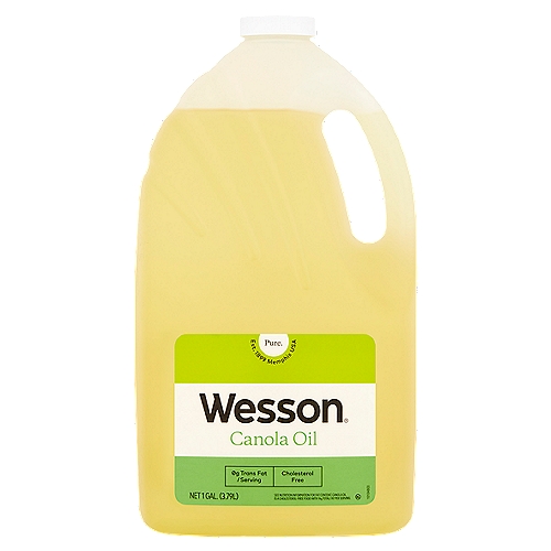 Wesson Pure Canola Oil, 1 gal
Good for your heart
Pure Wesson Canola Oil is the most versatile type of vegetable oil and it provides the best nutritional balance of all popular cooking oils.

Wesson Canola Oil's light, delicate taste makes it the perfect oil to be used in every recipe that calls vegetable oil.