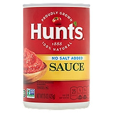 Hunt's No Salt Added Tomato Sauce, 15 oz