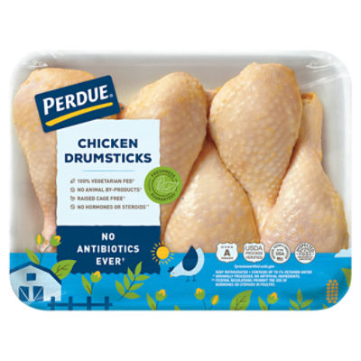 Perdue Chicken Drumsticks, Bone In, Average Weight 1.25 lb Pack