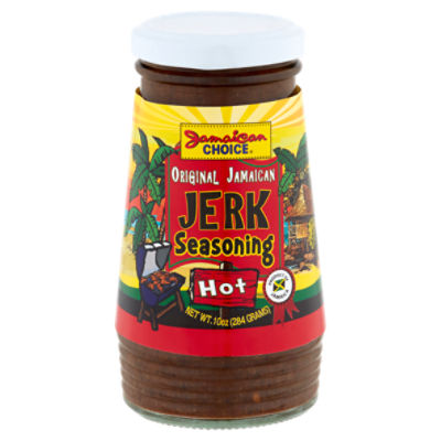 Jamaican Choice Hot Jerk Seasoning, 10 oz, 10 Ounce