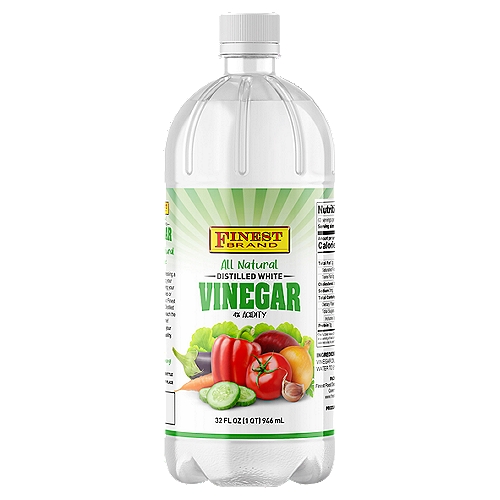 Finest Brand Distilled White Vinegar, 32 fl oz
