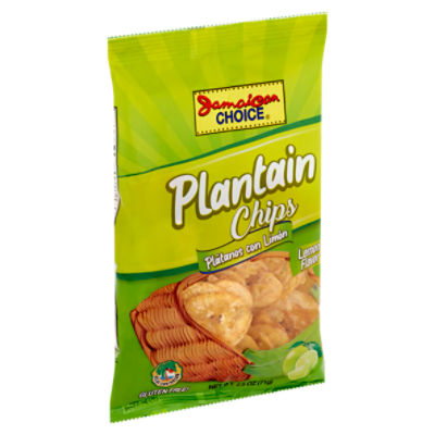 Jamaican Choice Lemon Flavor Plantain Chips, 2.5 oz