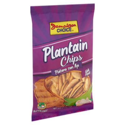 Jamaican Choice Garlic Flavor Plantain Chips, 2.5 oz