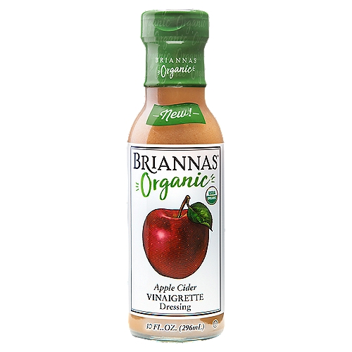 Briannas Organic Apple Cider Vinaigrette Dressing, 10 fl oz
Organic Apple Cider Vinaigrette is a blend of oil and apple cider vinegar with mother and spices. It is superb on a green salad with cheese and pears. Great as a marinade for pork and chicken.