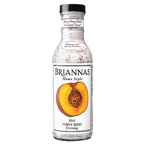 Briannas Home Style Rich Poppy Seed Dressing, 12 fl oz
Do you believe it's possible for a salad dressing to have an actual cult following? Well, we're here to tell you it is— and here's the subject of their devotion: our Rich Poppy Seed Salad Dressing. Believers the world over become misty-eyed as they describe their love for this “incredible,'' “terrific'' and “addictive'' only begin to capture the adoration this dressing enjoys. So, suffice it to say, you're sure to enjoy this premium delight on fruit salads, traditional green salads or as the only ingredient for your coleslaw dressing.