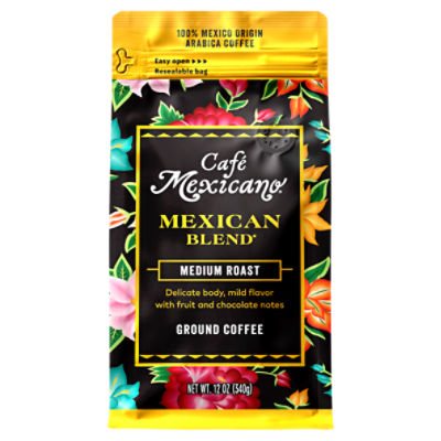 Café Mexicano Mexican Blend Medium Roast Ground Coffee, 12 oz