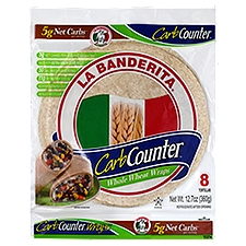 La Banderita CarbCounter Whole Wheat Wraps, Tortillas, 12.7 Ounce