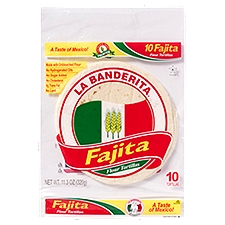 La Banderita Fajita Flour Tortillas, 10 count, 11.3 oz