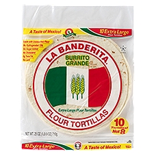 La Banderita Burrito Grande Extra Large Flour Tortillas, 10 count, 25 oz