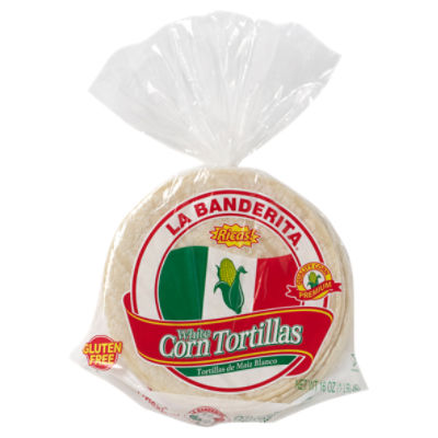 La Banderita White Corn Tortillas, 16 oz, 18 count Fairway