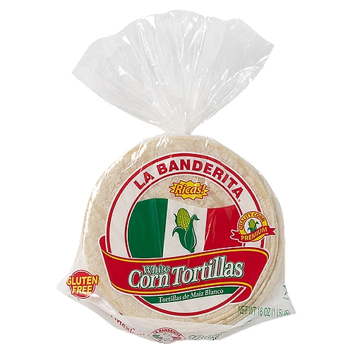 La Banderita White Corn Tortillas, 16 oz, 18 count