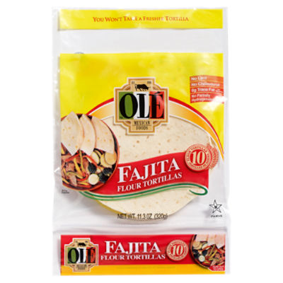 Olé Fajita Flour Tortillas, 10 count, 11.3 oz