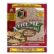 Olé Mexican Foods Xtreme Wellness! 100% Whole Wheat Tortilla Wraps, 8 count, 12.7 oz