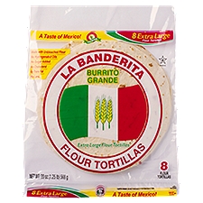 La Banderita Extra Large Flour Tortillas, 8 count, 20 oz, 20 Ounce