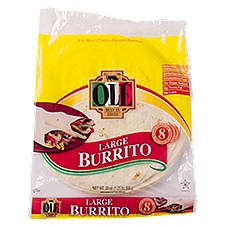Olé Mexican Foods Large Burrito Flour Tortillas, 8 count, 20 oz