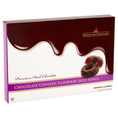  Manhattan Chocolates Chocolate Covered Raspberry Jelly Rings, 9 oz
