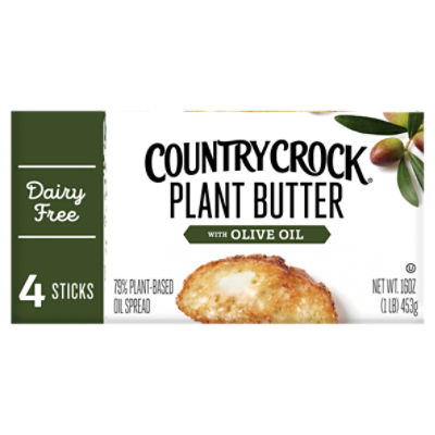 Country Crock Dairy-Free Plant Butter with Olive Oil Sticks 16 oz