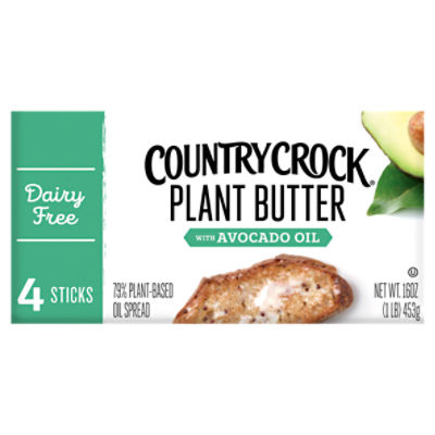 Country Crock Dairy-Free Plant Butter with Avocado Oil Sticks 16 oz, 16 Ounce