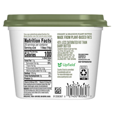 Country Crock Plant Butter with Olive Oil, 14 oz
