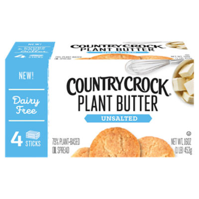 Country Crock Unsalted Plant Butter Oil Spread, 4 count, 16 oz