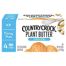 Country Crock Unsalted Plant Butter Oil Spread, 4 count, 16 oz, 16 Ounce