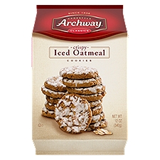Archway Classics Homestyle Crispy Iced Oatmeal Cookies, 12 oz, 12 Ounce