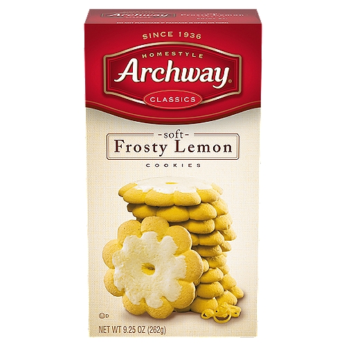 Archway Cookies, Soft Frosty Lemon Cookies, 9.25 Oz