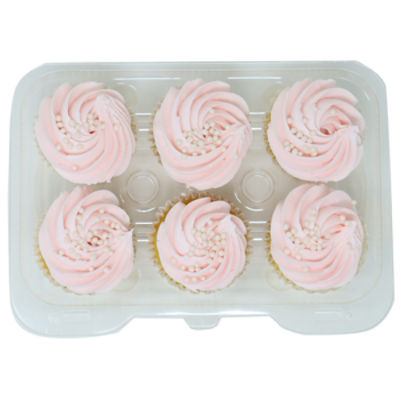 6pk Pink Champagne Cupcakes